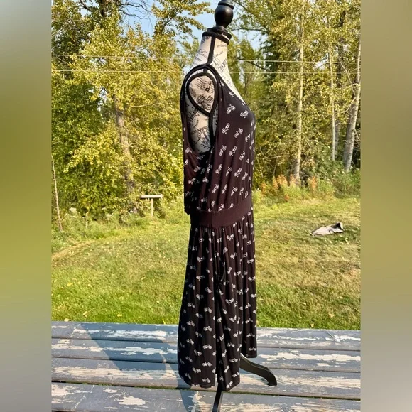 Torrid Black Midi Dress with White Bicycle Design - Picture 10 of 15